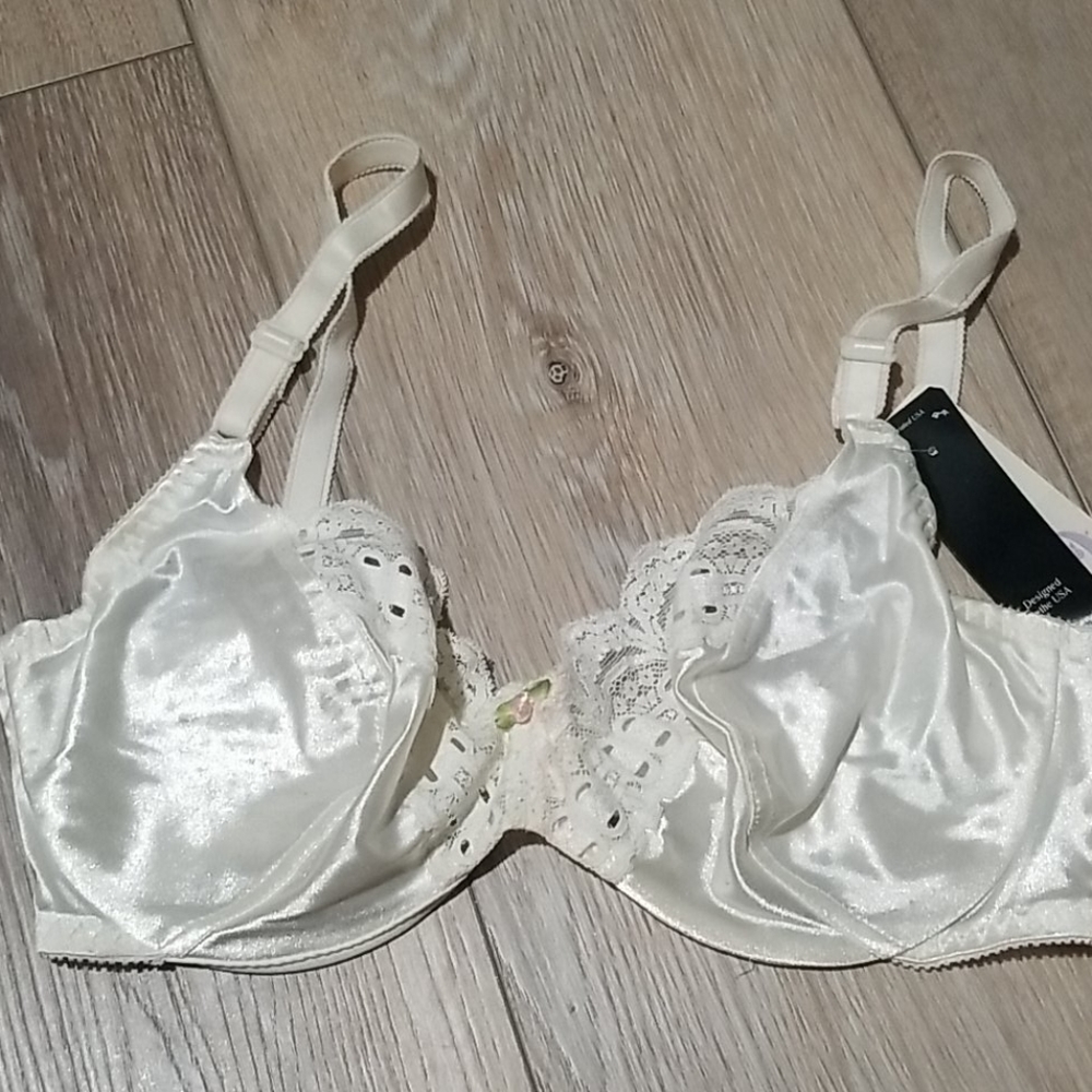 White satin bra